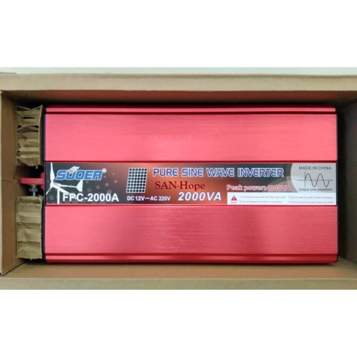 Inverter SUOER FPC2000 Pure Sine Wave 2000 2000w 2000watt DC 12V to AC