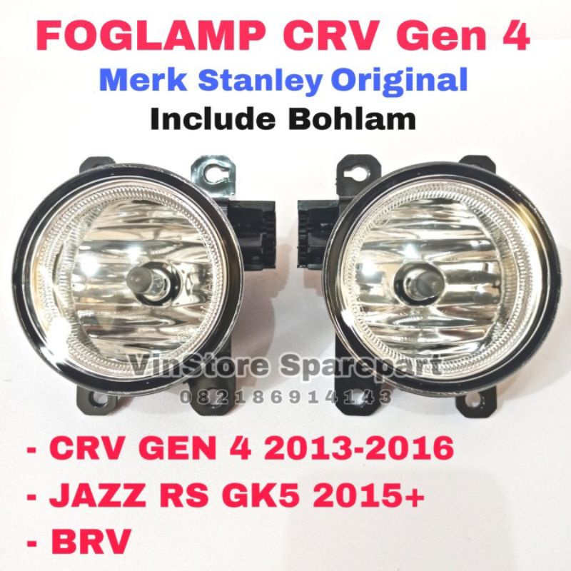 Foglamp Fog Lamp Honda Crv Gen 4 2013 2014 2015 2016 Original Stanley
