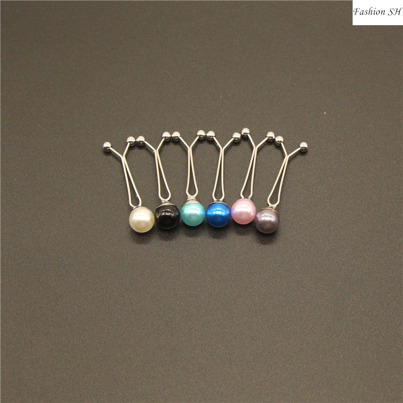 6pcs bros Pin Mutiara Warna Campur Untuk Hijab M20004-6