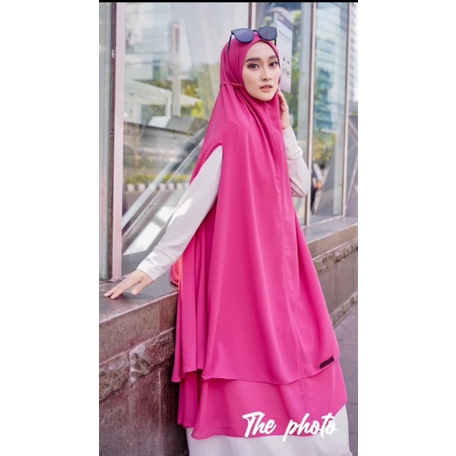 hijab ceruty jumbo / khimar cardi thewa hijab / jilbab instan jumbo / kerudung syari cardi
