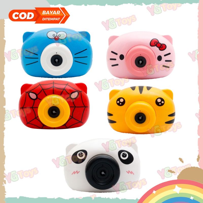 Makassar / Balon kamera Mainan anak Bubbel Camera balon gelembung dan musik