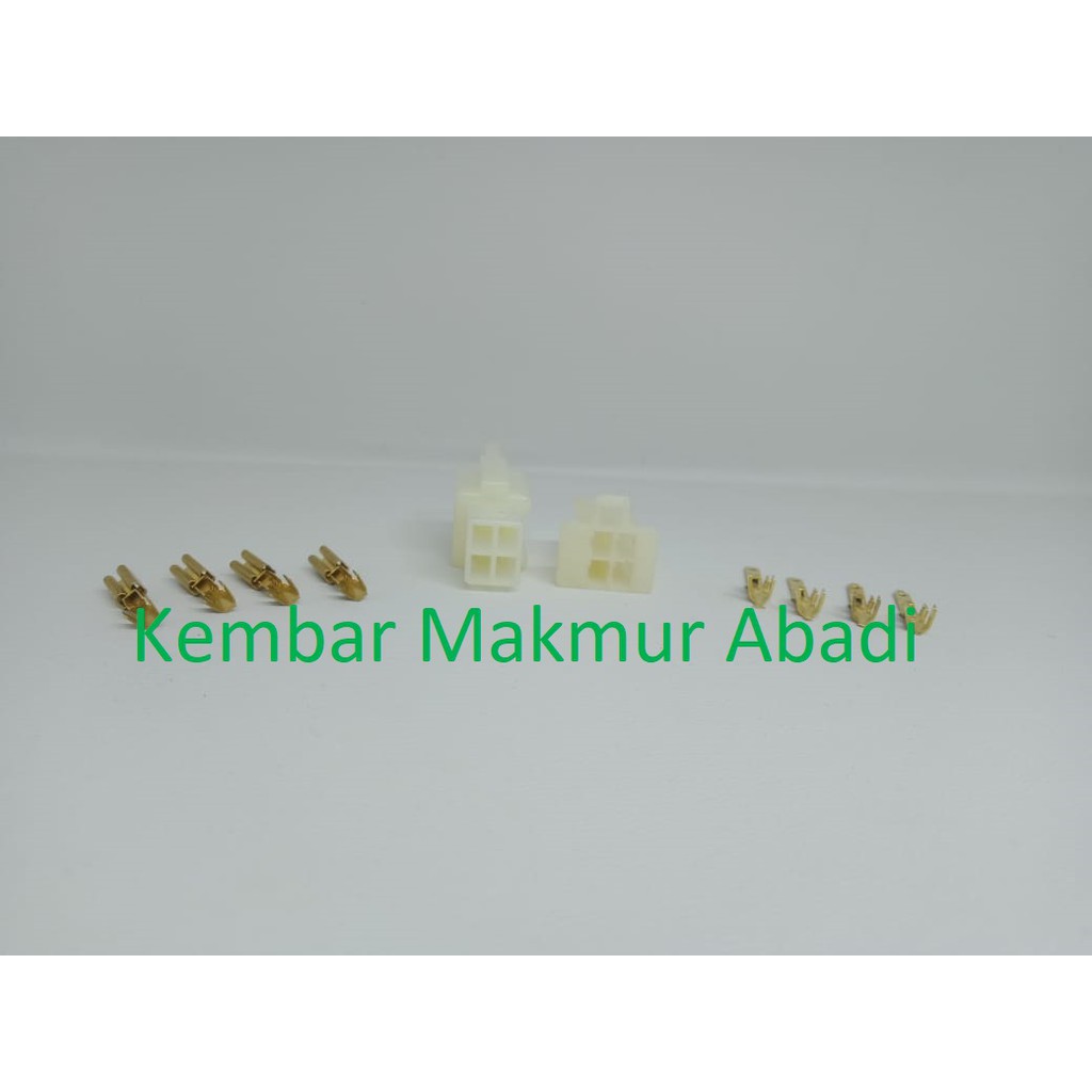 Socket 4 Pin Kecil+Skun / Soket Motor / Konektor Motor/ Connector Kabel / Socket Kabel Motor 4 Pin