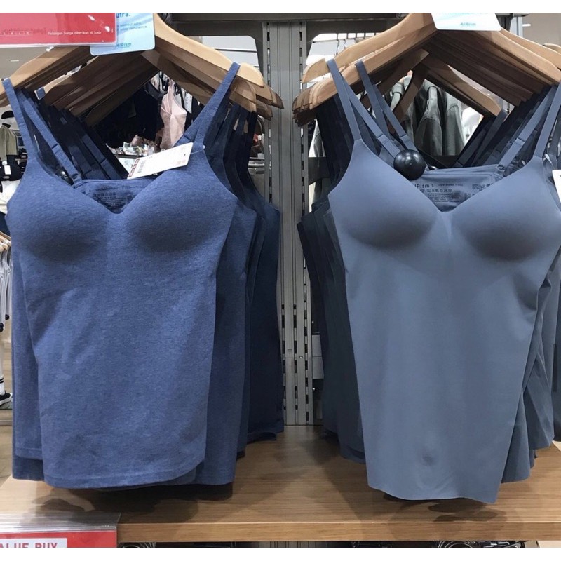 Uniqlo Airism Kamisol Bra Seamless Vneck