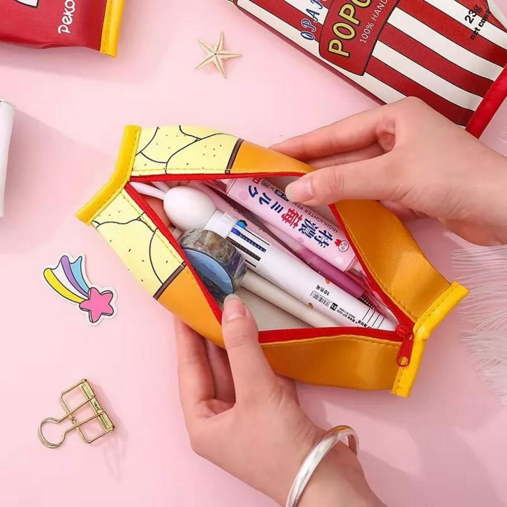 Tempat Pensil Snack Lucu viral - Kotak Pensil Cute Milk Momo Macaron - Kotak pensil anak fashion unik