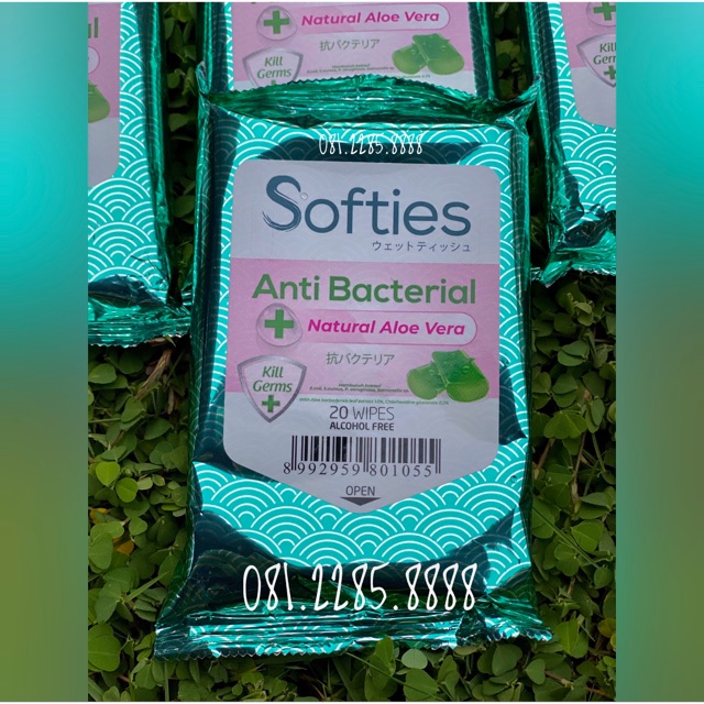 SOFTIES WET WIPES ANTI BACTERIAL / TISSUE BASAH ANTI BAKTERI / ANTISEPTIC / ANTISEPTIK