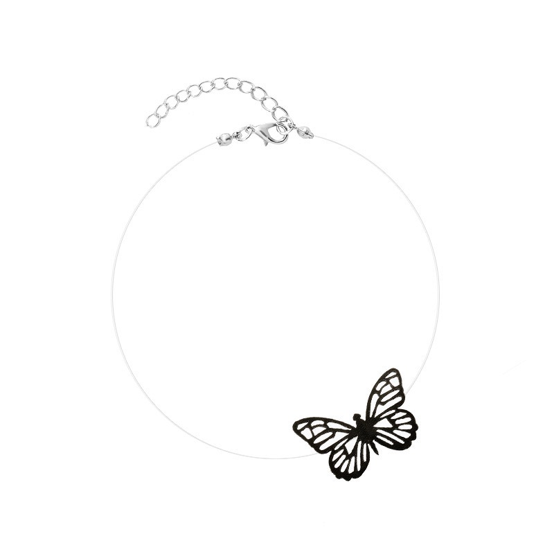 Fashion women's accessories Korean version of the transparent line invisible butterfly clavicle necklace