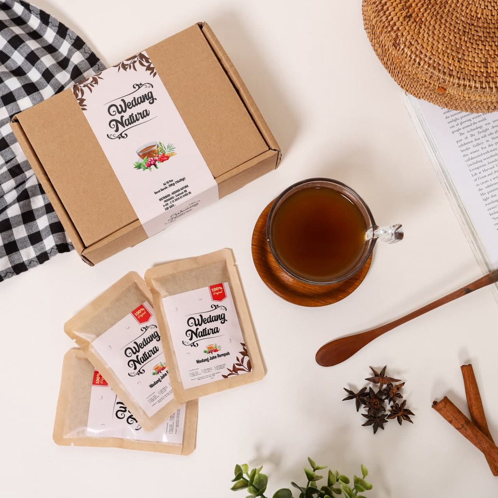 

Minuman Jahe Merah Rempah Asli Medium Box Isi 10