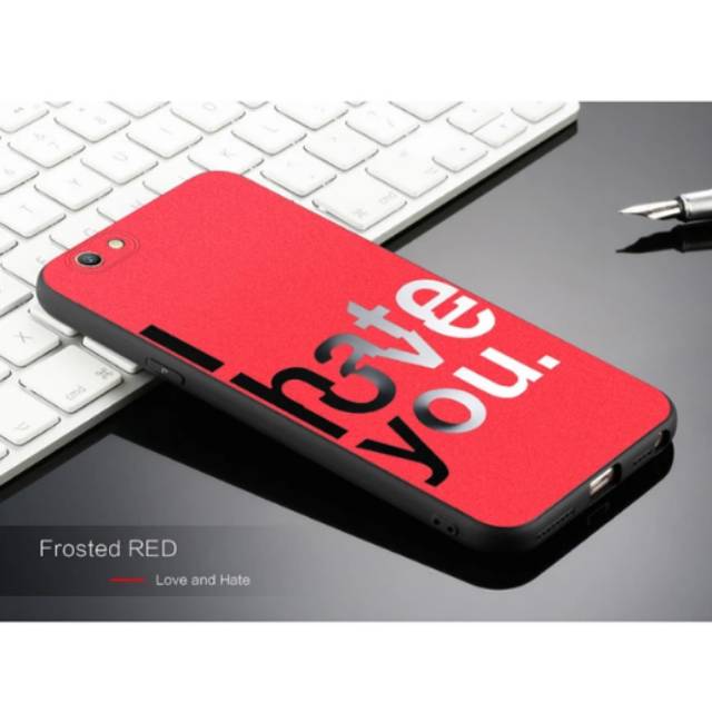 CASE MEWAH OPPO F1S I HATE LOVE YOU RED