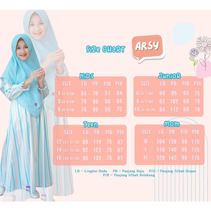 set gamis a2kids arsy