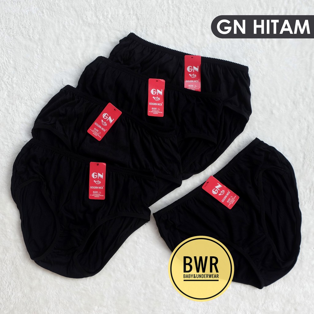 [ 6pc ] CD Golden Nick 937 HITAM | Celana Dalam Wanita Dewasa Khusus Hitam - Bwr