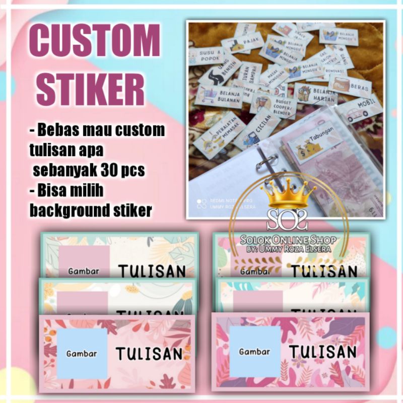 

Stiker Custom 30 pcs | Stiker Keuangan Stiker Budgeting