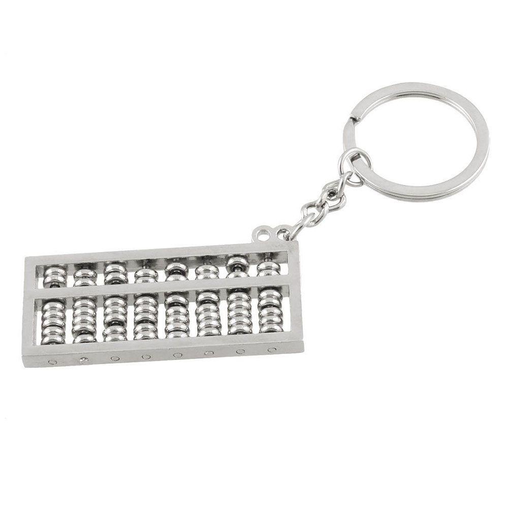 QUINTON Keyring 3D Stylish Lovely Simulation Calculator Tool Model 8baris Tergantung Logam Sempoa Hadiah