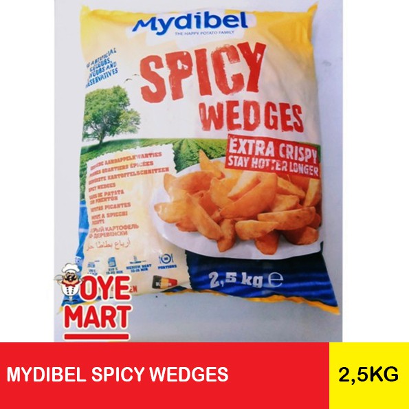 MYDIBEL SPICY WEDGES 2,5KG FRENCH FRIES KENTANG GORENG BEKU HARGA PROMO