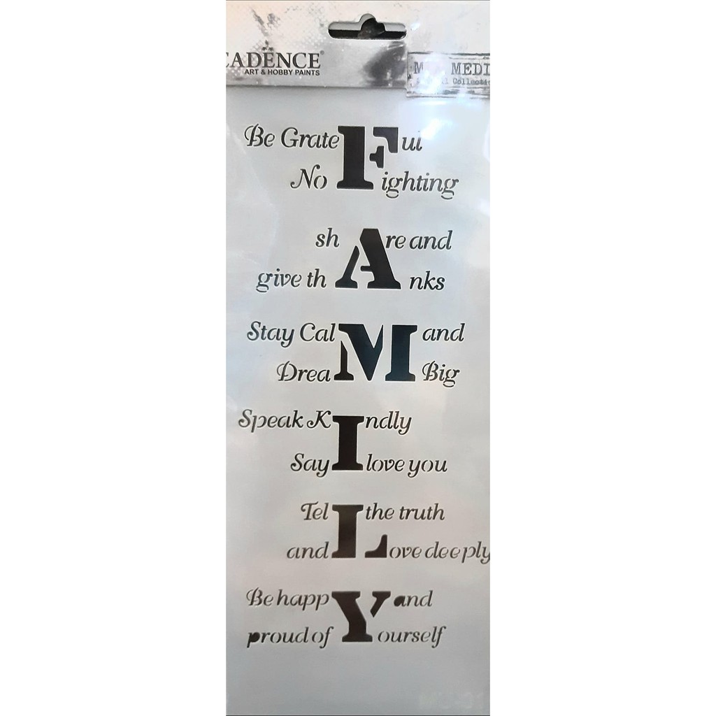

Cadence Stencil Size 10x25cm - 1