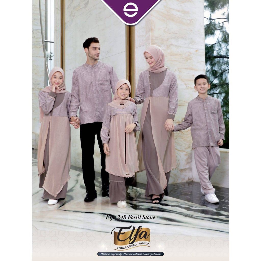 NEW ARRIVAL SARIMBIT KELUARGA ETHICA / ELFA 248 FOSSIL STONE / GAMIS DEWASA KAGUMI 245 FOSSIL STONE 