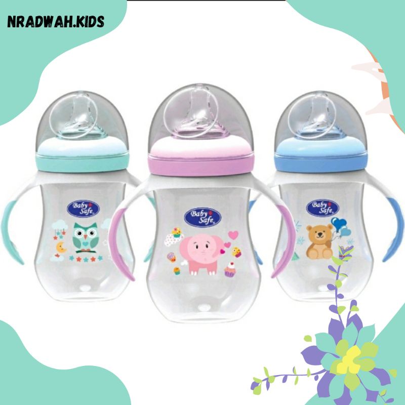 baby safe 3 stage feeding bottle botol susu 3 tingkat dot pegangan cucupan WN30