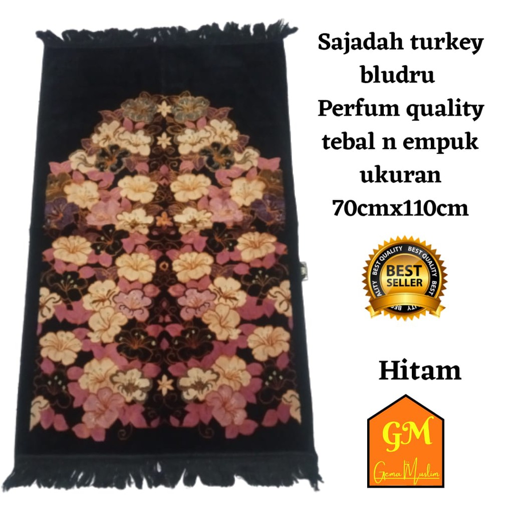 sajadah turky perfum premium hitam