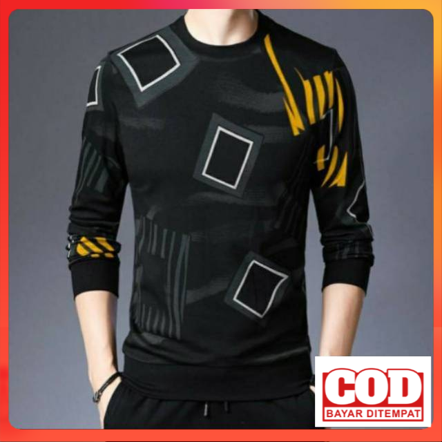 TERBARU KAOS ODEGARD LENGAN PANJANG PRIA KAIN BABYTERY MOTIF PRINT SABLON SERBA GAUL