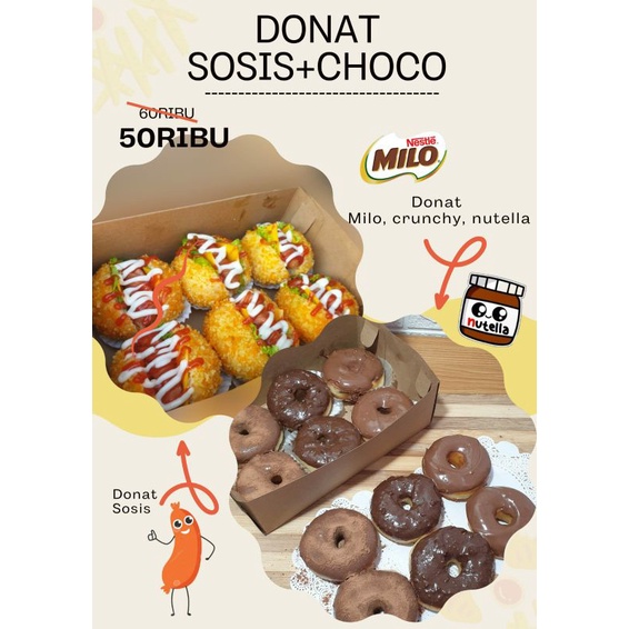 

(PO Sehari) donut choco & donut sosis