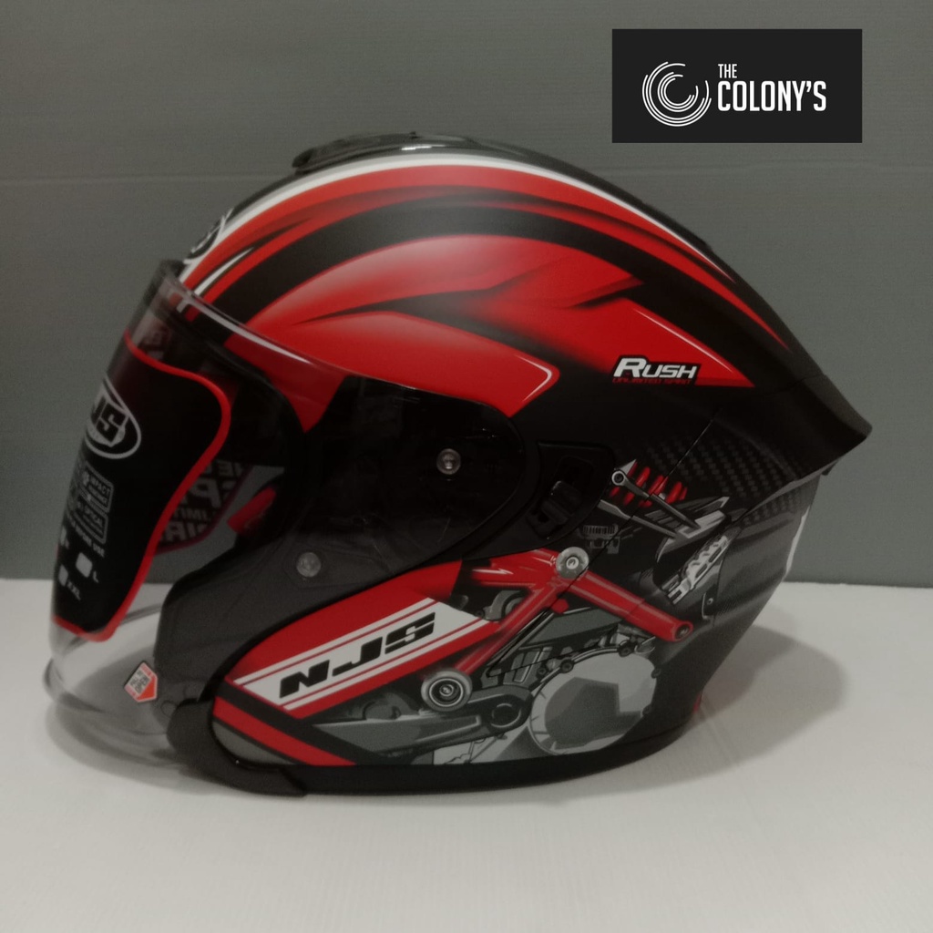 NJS KAIROZ HELM NJS KAIROS MOTIF RUSH DOUBLE VISOR-1