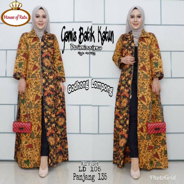 Outer Batik Katun Godong Lompong Batik Cardi Godong Lompong Batik Outer