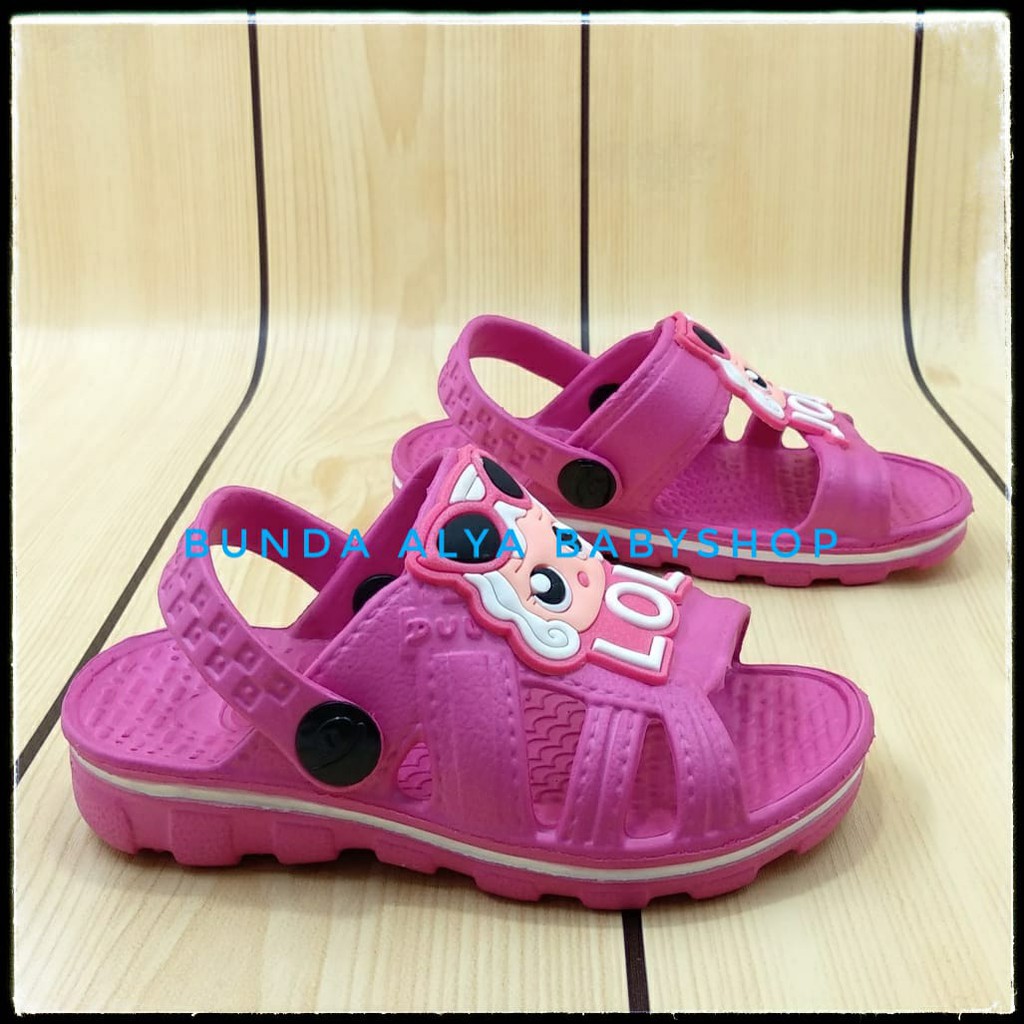 Sandal Bayi Perempuan Usia 6 Bulanan Size 19 Karet Anti Licin - Sepatu Sandal Anak Karet FANTA