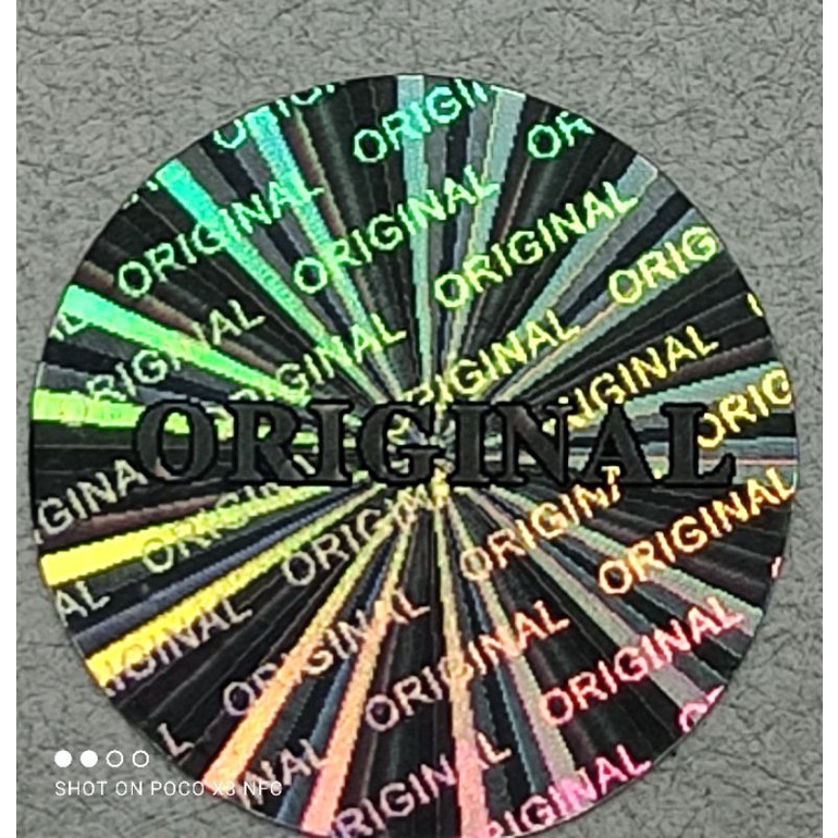 

Stiker hologram original kecil silver