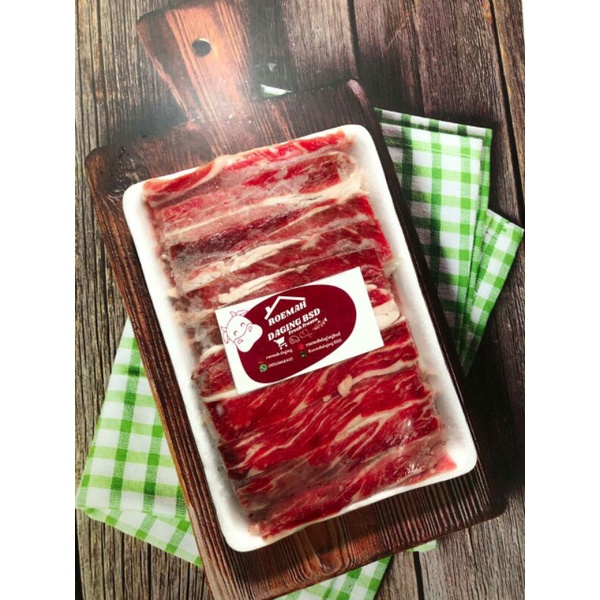 

AUS RibEye Beef Slice LowFat 500 gram Cocok Untuk Sukiyaki Dan Shabu-Shabu