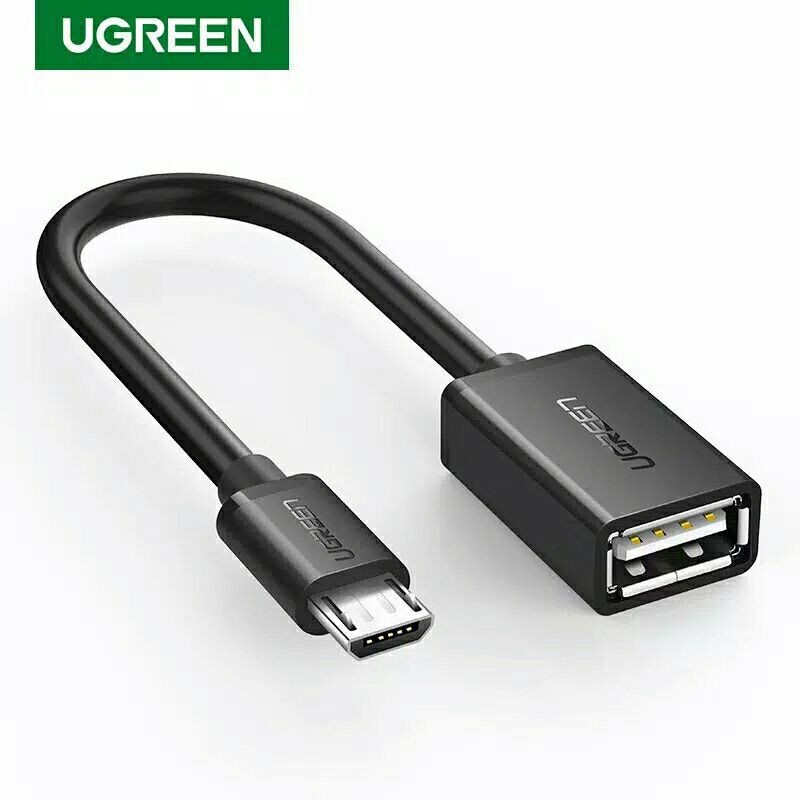 Ugreen Kabel Adapter Micro USB OTG 12cm Black/ Usb to Micro Usb for Android Samsung Xiaomi Realme hp