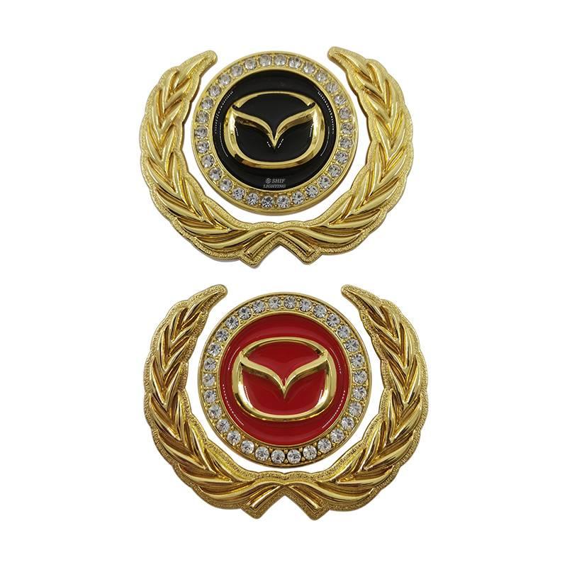 1pc Stiker Emblem Logo Mazda Diamond Bahan Metal Untuk Dekorasi Mobil Mazda