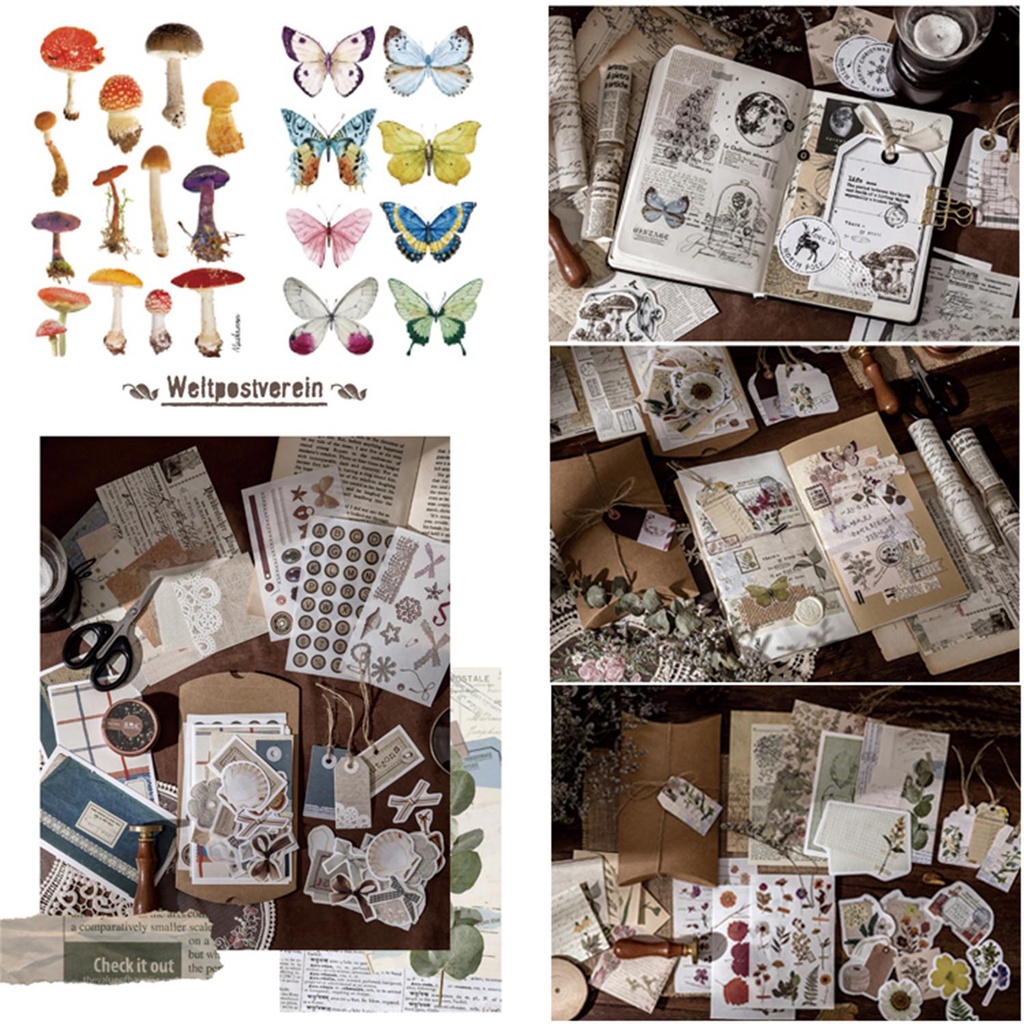 Populer Stiker Scrapbooking New Dekorasi Hiasan Bunga Stationery Diary Kertas Stiker