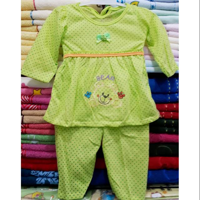 Stelan baju bayi perempuan cewek umur 3-8 bulan