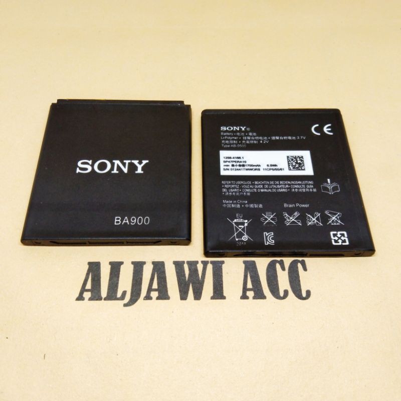 Batre Baterai Battery Sony Xperia J / ST26 /C1505 /C1606 E1 D2005 BA900 Original Battery Hp