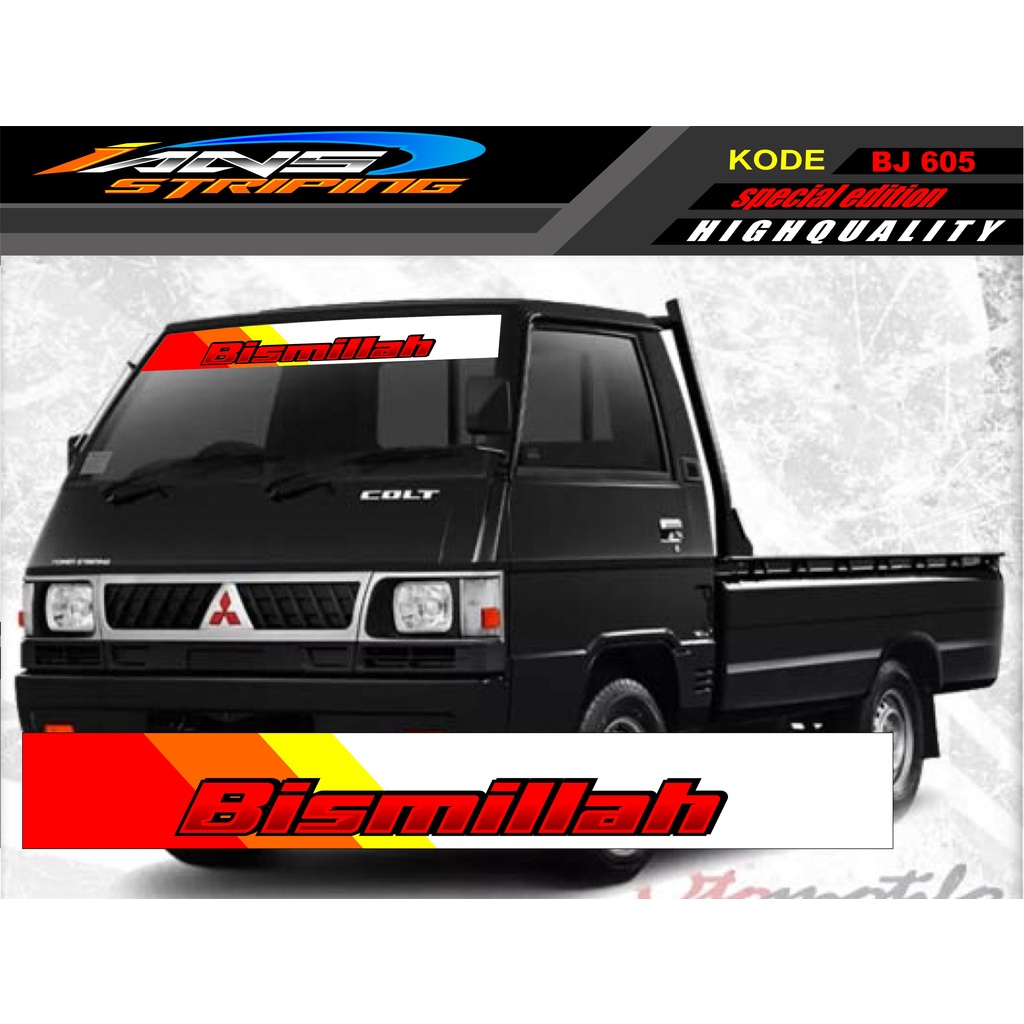 STIKER KACA DEPAN MOBIL L300 / GRANDMAX / PICK UP / CARRY / STIKER KACA DEPAN MOBIL PICK UP / DECAL STIKER PICK UP BJ605