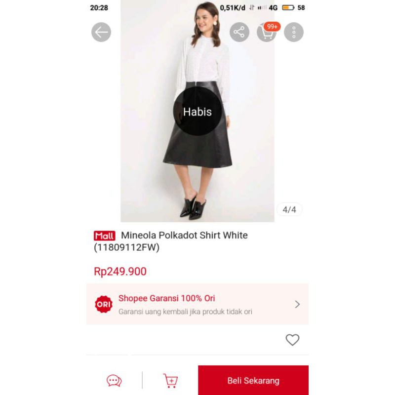 blouse korea katun sifon