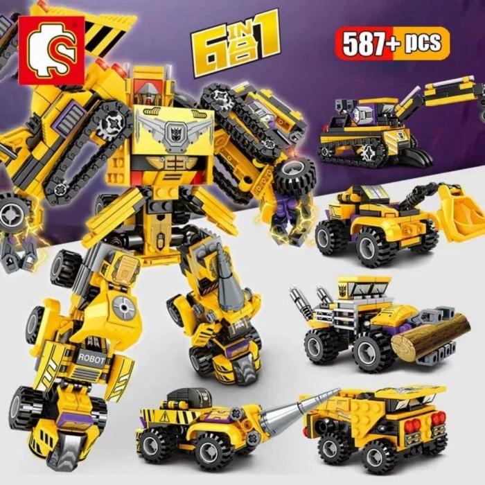 Block | Sembo Block 103099-103104 6In1 Mecha Of Steel