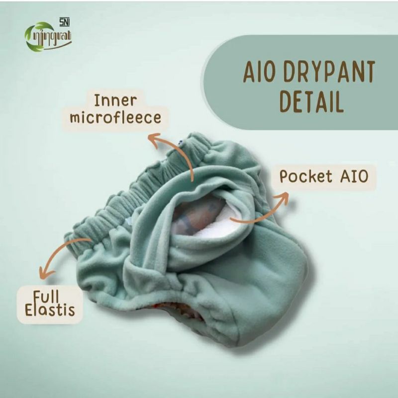 Popok Kain Clodi Ningrat DRYPANT Reguler AIO pant Full motif 4-15kg Popok Cuci Ulang Bayi Anak Clody Klodi celana dalam anak bayi