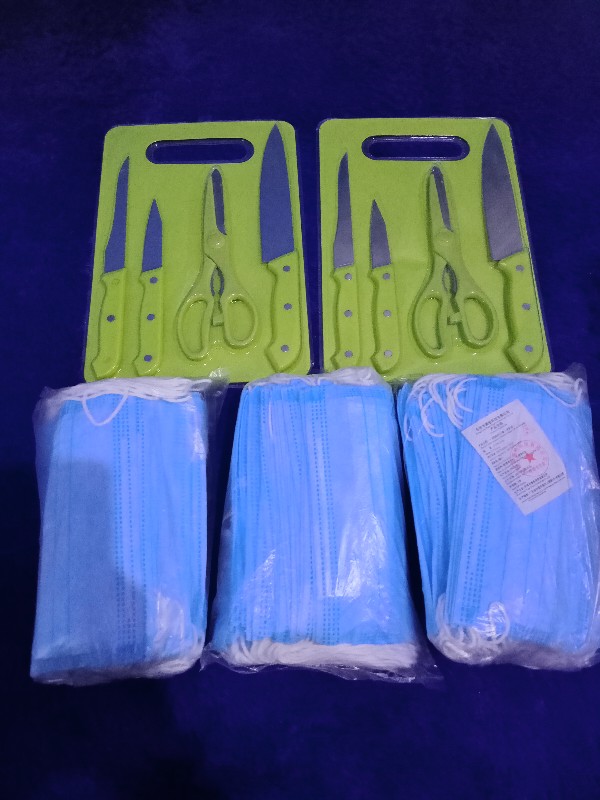Pisau Set Talenan 5in1/pisau Dapur Anti Karat Pisau Daging Buah Sayur