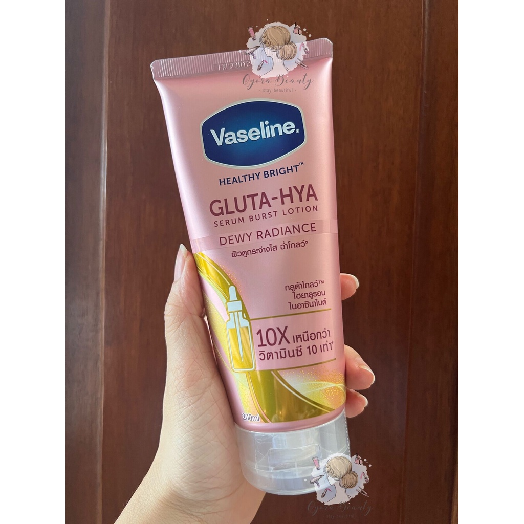 Vaseline Gluta Hya Dewy Radiance / Flawless Bright Healthy Bright​ Gluta Hyaluron Pro-Retinol Serum UV Body Lotion Thailand Original 200 ml