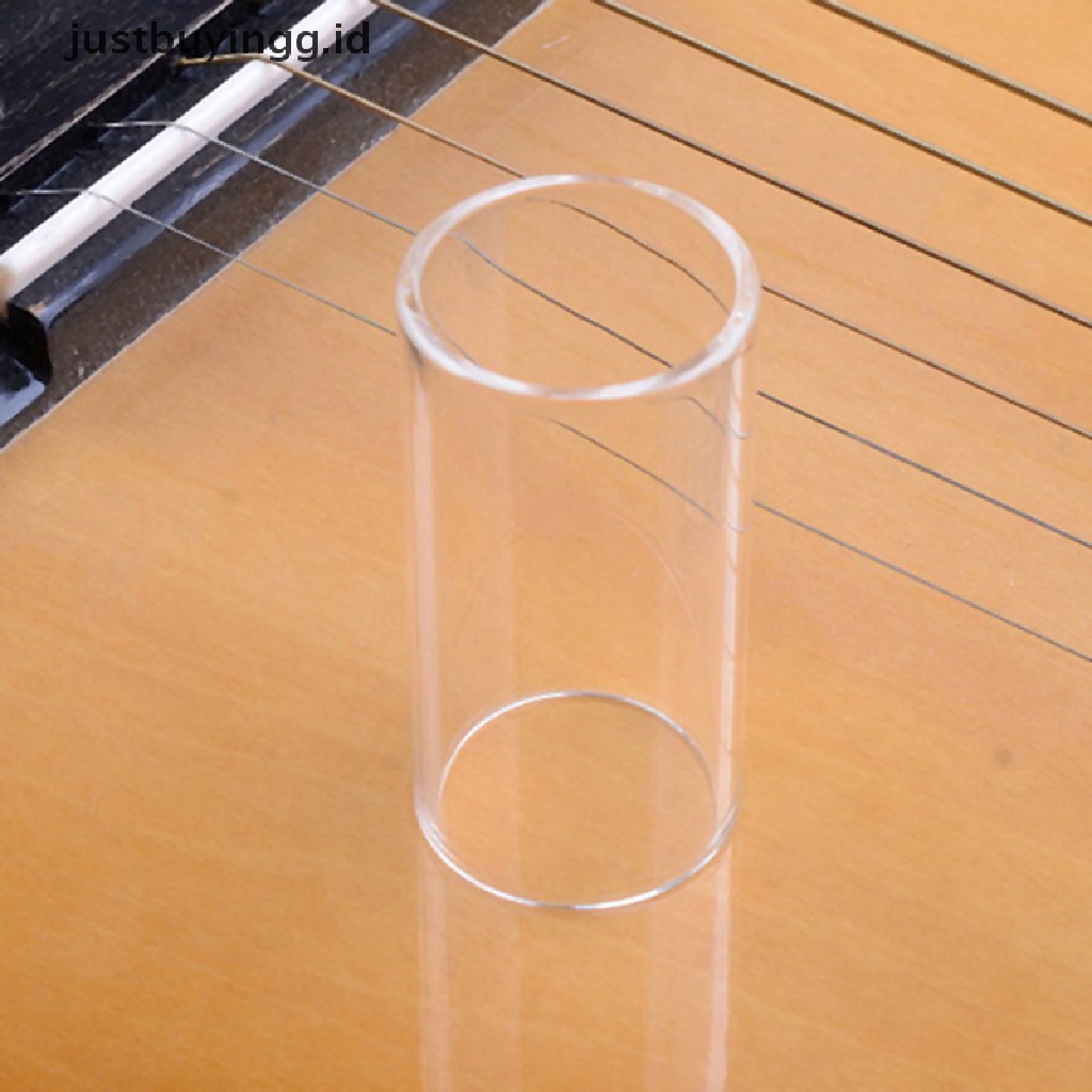 Tongkat Slide Jari Bahan Kaca Transparan Ukuran 28 / 50 / 69mm Untuk Gitar