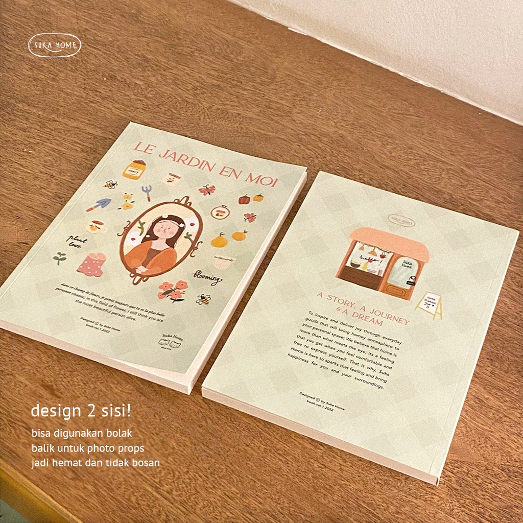 Buku Notebook Journaling | Buku Teks Buku Tulis Notebook Diary Aesthetic Catatan Agenda Jurnal Softcover Ukuran A5 Blank Fancy Paper Coquette Series Suka Home