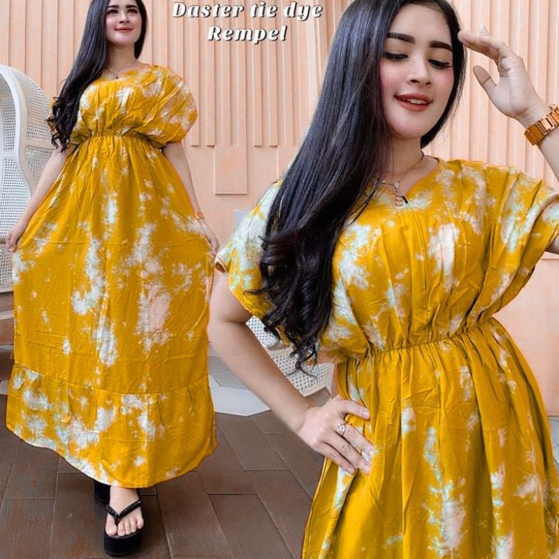 BISA COD // DASTER ARAB BUSUI RESLETING FIT TO XXL LD 120 // DASTER MANOHARA PANJANG TIE DYE