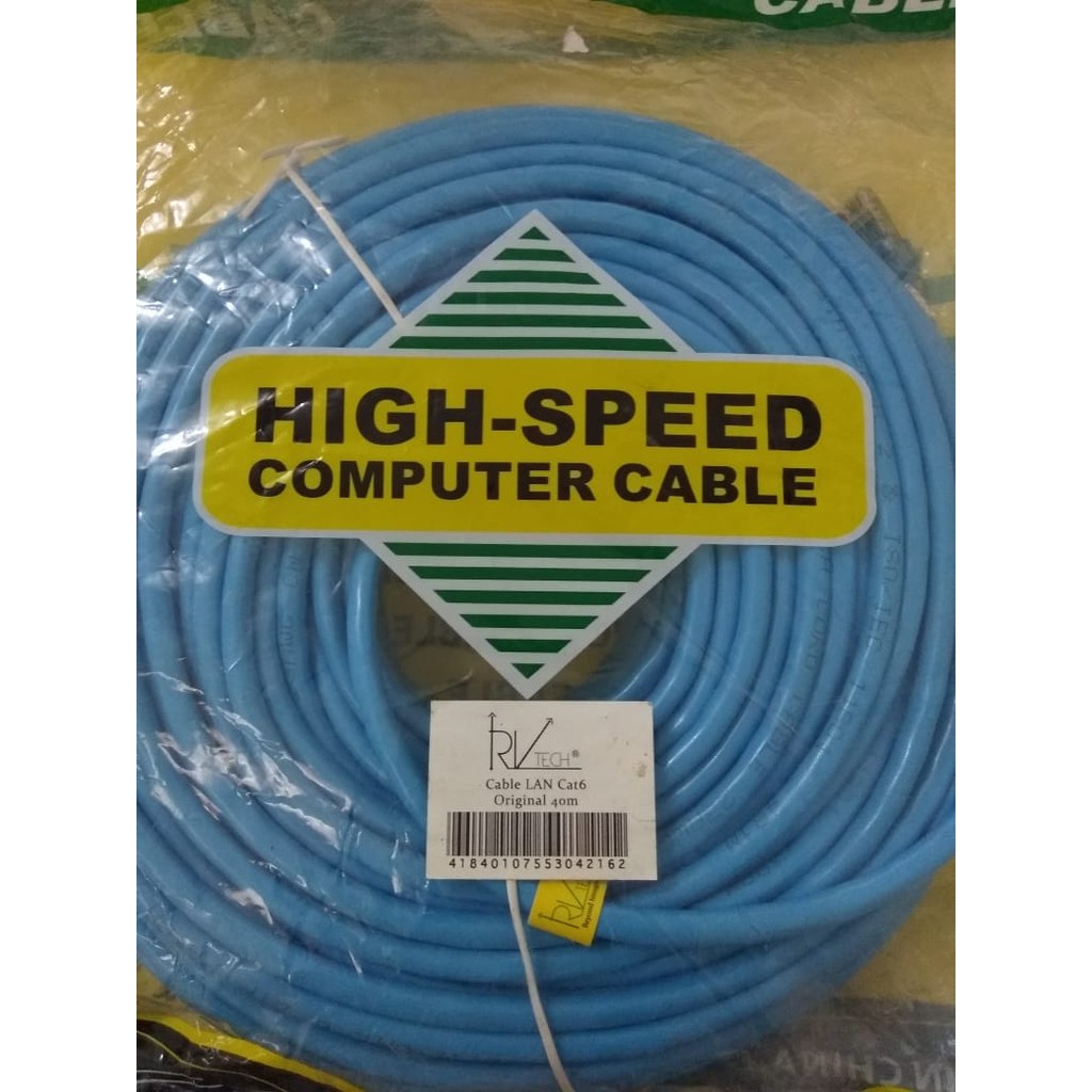 KABEL LAN RVTECH CAT6 40M ORI + KEPALA