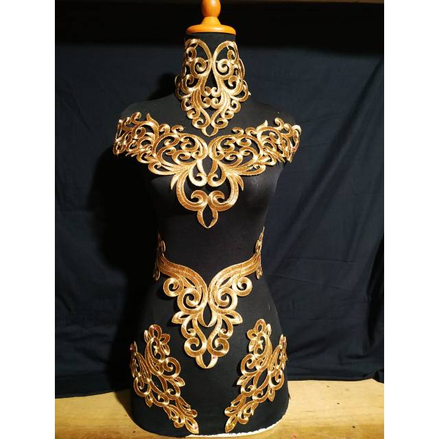 Renda Bordir Kebaya Gaun Pengantin Ratu