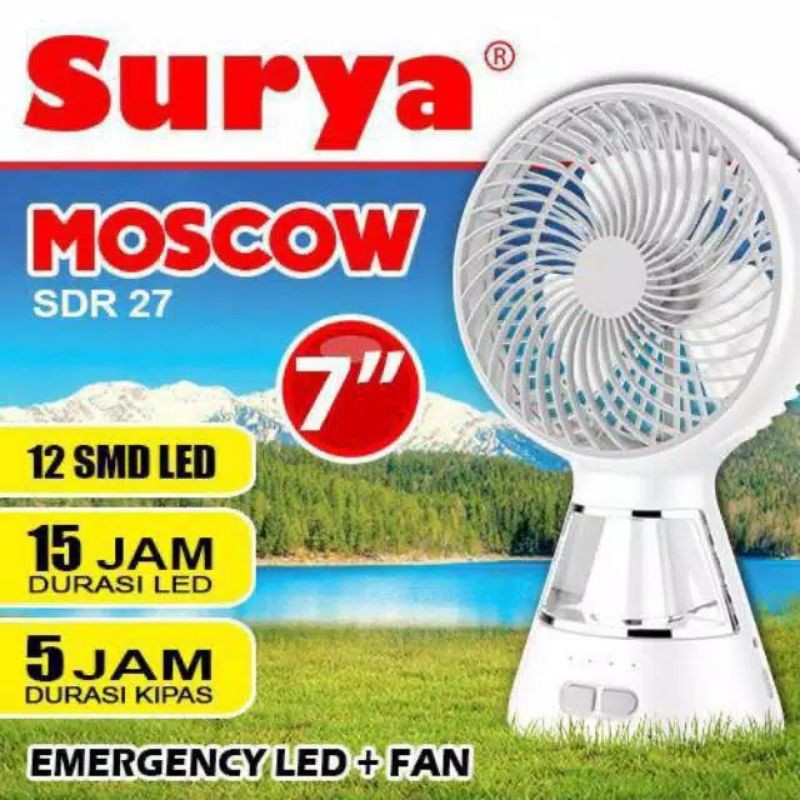 Kipas Angin Emergency Surya Moscow 7 inch SDR27