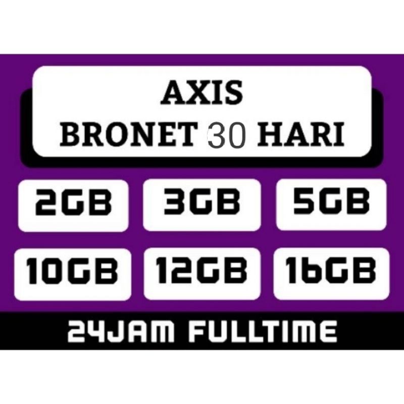 ISI ULANG PAKET KUOTA DATA AXIS MURAH 1,5GB,3GB,5GB,8GB,12GB,16GB,20GB, 30HARI.