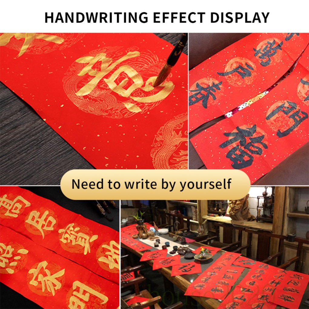 [HOUSE2020]5 Pairs Couplets Set Banners Chinese New Year Thicken Door Sticker Paper DIY Spring Festival Decoration, Type 1