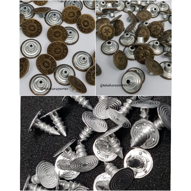 Kancing Jeans Tidak Goyang/Kancing Celana/BKS