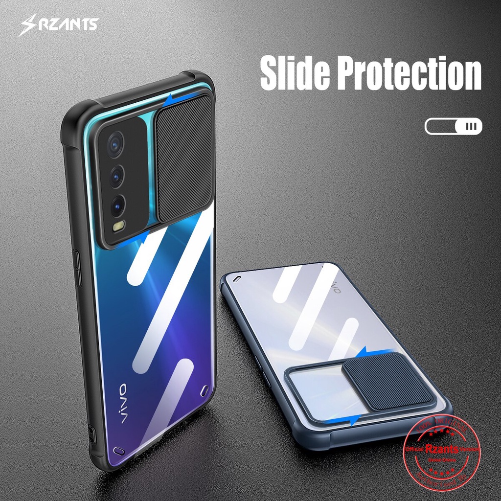 Case VIVO Y15 Armor Fusion Slide Transparent Protection Camera Premium Casing