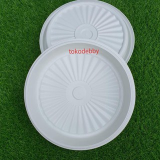 Tatakan Pot  Tr 01 Plastik Bunga  Besar  26 Cm Putih Shopee  